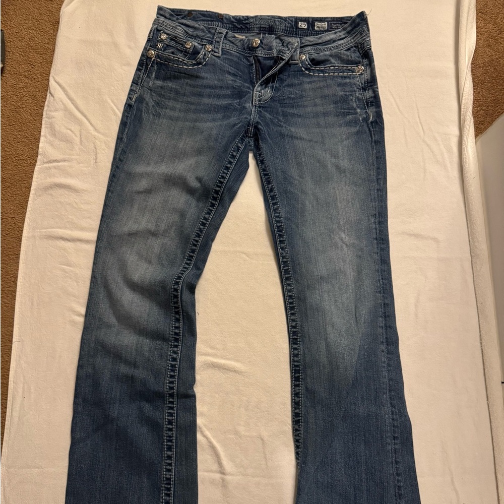 Miss Me Dark Blue Easy Boot Long Jeans